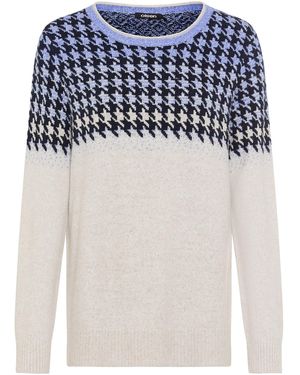 Olsen Feinstrickpullover, Gerade Geschnitten - Blau