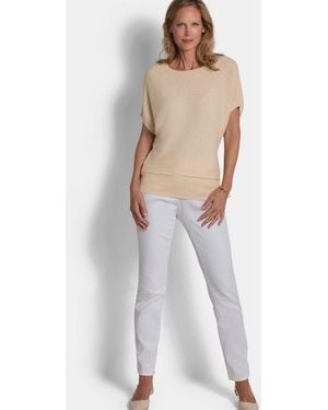 Goldner Pullover - Weiß