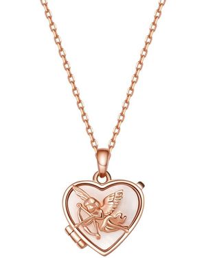 Hey Happiness Kette Cupid Heart Locket - Mettallic