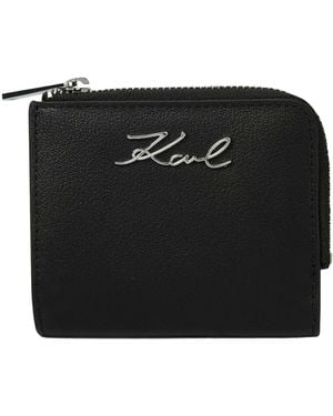 KARL LAGERFELD Portemonnaie Signature - Schwarz