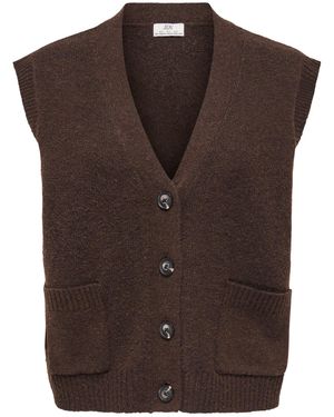 Jdy Strickjacke Super - Braun