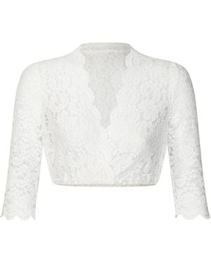 WALDORFF Dirndlbluse Sarah Aus Hochwertiger Spitze - Weiß