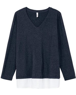 Sheego Pullover - Blau