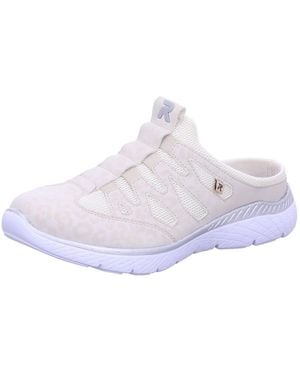 Rieker Slip On Pantolette Damen M5095 60 Kunststoff (Synthetik) - Weiß