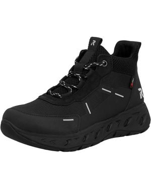 Rieker Schnürboots Outdoorboots, Schnürstiefelette, Plateausneaker Mit Tex-Membrane - Schwarz