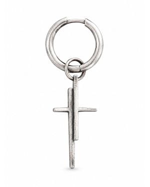 REYTEL Ohrring Inner Duality Double Cross - Weiß