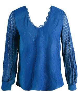 CUPSHE Bluse Long Sleeve - Blau