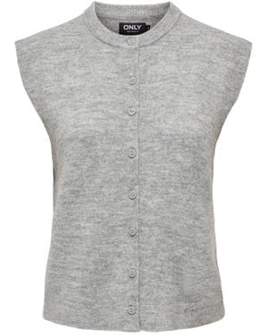 ONLY Strickweste Onlsimoni - Grau
