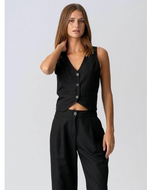 TeeShoppen Vest Natalie - Schwarz