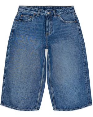 Dr. Denim Jeans Dace Mid Wide Capri - Blau