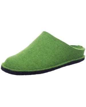 Haflinger Pantolette Hausschuh Herren 311010 36 Textil - Grün