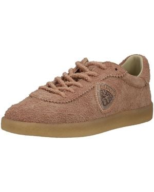 Blauer Sneaker - Braun