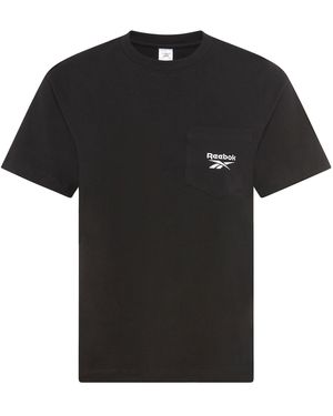 Reebok T-Shirt LEX SMALL LOGO CRW SS POCKET TEE - Schwarz