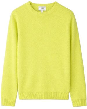 Gobi Cashmere Pullover Essential Cashmere Crewneck Sweater - Gelb