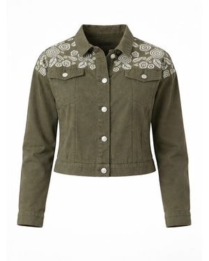 LEAFLETIC Winterjacke Denim Jacket - Grün