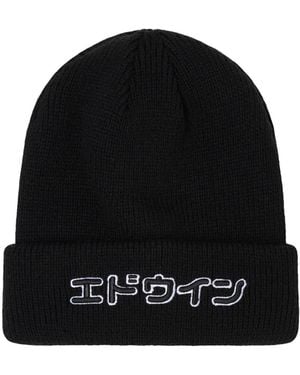 Edwin Mütze 3D Katakana Beanie - Schwarz