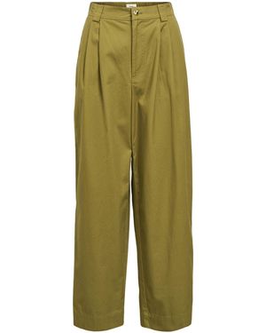 Object Bundfaltenhose 'Barrel' - Grün