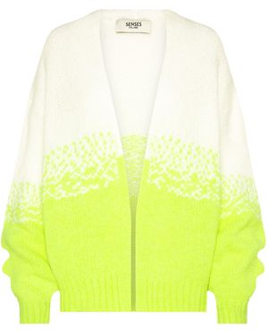 SENSES.THE LABEL Flauschiger, Offener Cardigan Kh:Ea Mit Farbverlauf - Gelb