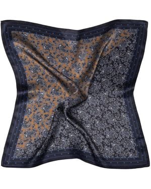 MayTree Schal Seidentuch Paisley - Blau