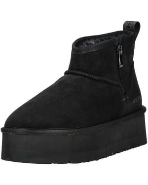 Replay Stiefelette Lederimitat Plateaustiefelette - Schwarz