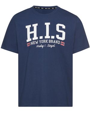 H.I.S EM T-Shirt - Blau