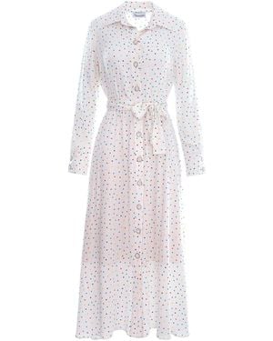 Couture De Marie Blusenkleid Viscose Shirt Dress Raya - Weiß