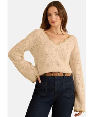 Love & Roses Pullover - Blau
