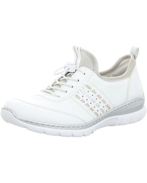Rieker Schnürschuh Sneaker Damen L3259-80 Leder-Mix - Weiß