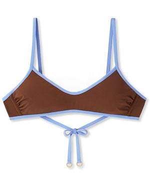 Calzedonia Bikinitop Bicolor Piping - Weiß