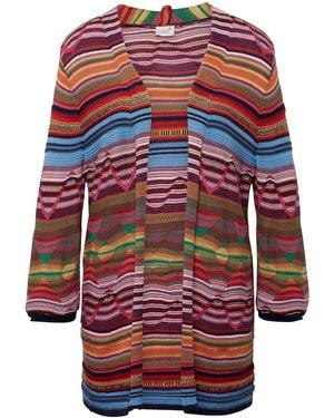 Goldner Strickjacke - Rot