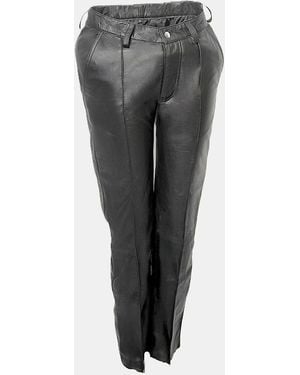 Be Noble Bügelfaltenhose Lederhose Als Elegante Bundfaltenhose - Grau