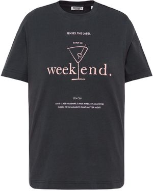 SENSES.THE LABEL T-Shirt Mit Artwork - Schwarz