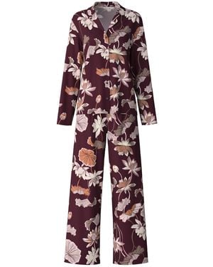 CALIDA Pyjama Botanic Dreams - Rot