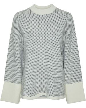 Pieces Pullover 'Nordic' - Grau