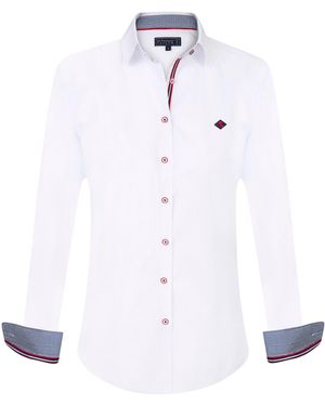 Sir Raymond Tailor Bluse 'Macenta' - Weiß
