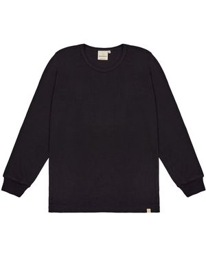 greenjama Schlafshirt Derby-Rib - Blau