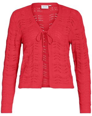 Vila Strickjacke Viwave - Rot