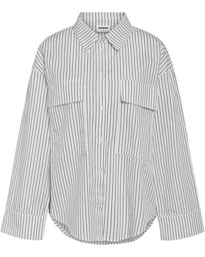 Noisy May Bluse Damen Bluse - Grau