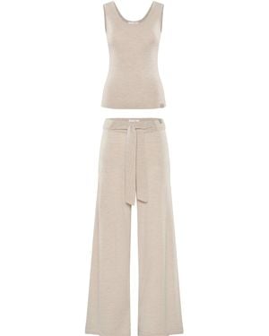 YOU LOOK PERFECT Hausanzug Loungewear Set - Natur