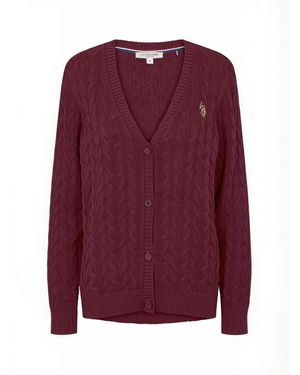 U.S. POLO ASSN. Cardigan Uw V-Neck - Lila