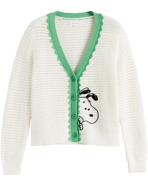 Chinti & Parker Strickjacke Snoopy Peekabo - Grün
