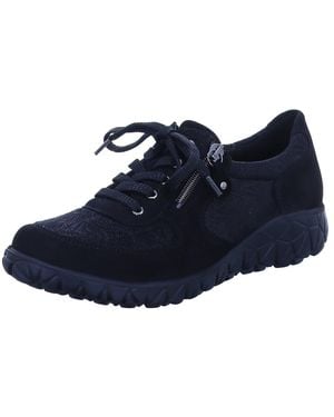 Waldläufer Sneaker Low Schnürschuh Damen H89001 242 001 Echtleder - Blau