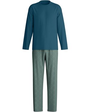 CALIDA Pyjama Lang Relax Streamline - Blau