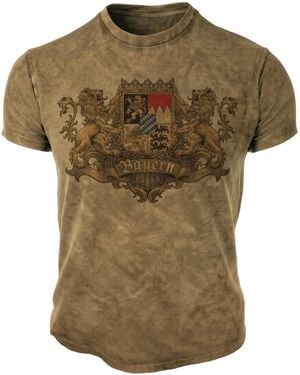 LOBO NEGRO® Trachtenshirt Wappen - Grün