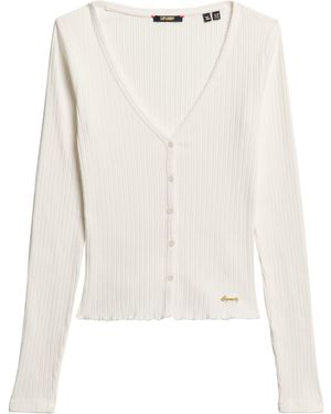 Superdry & Co Strickjacke Essential - Weiß