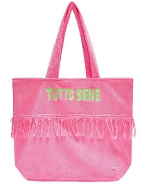Codello Shopper Aus Weichem Baumwoll-Frottee - Pink