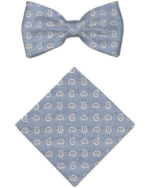 REAL GUYS Set Fliege Mit Einstecktuch - Blau