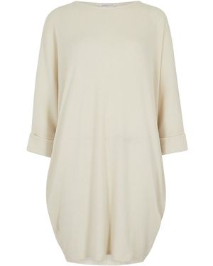 Apricot Kleid - Weiß