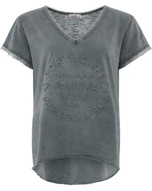 Zwillingsherz T-Shirt Positive Mind - Grau