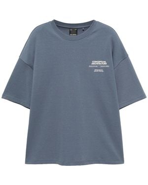 Pull&Bear T-Shirt - Blau